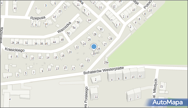 Siemianowice Śląskie, Bohaterów Westerplatte, 23, mapa Siemianowice Śląskie