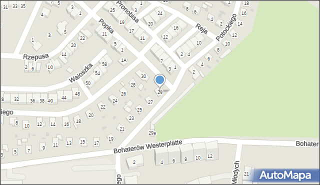 Siemianowice Śląskie, Bohaterów Westerplatte, 29, mapa Siemianowice Śląskie