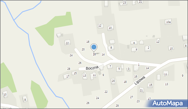 Siepraw, Boczna, 16, mapa Siepraw