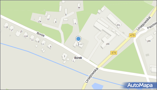 Sieradz, Borek, 2, mapa Sieradz