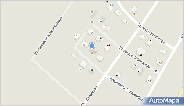 Sierpc, Bolesława II Śmiałego, 8, mapa Sierpc