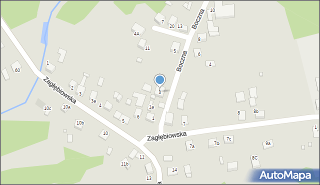 Siewierz, Boczna, 3, mapa Siewierz