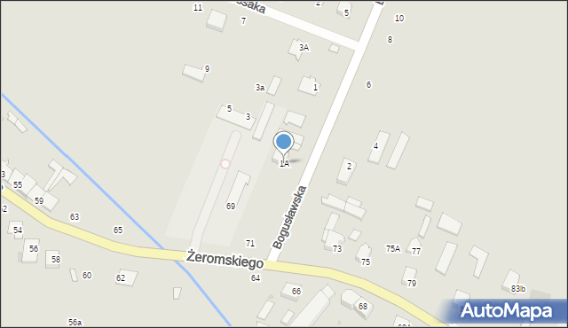 Skaryszew, Bogusławska, 1A, mapa Skaryszew