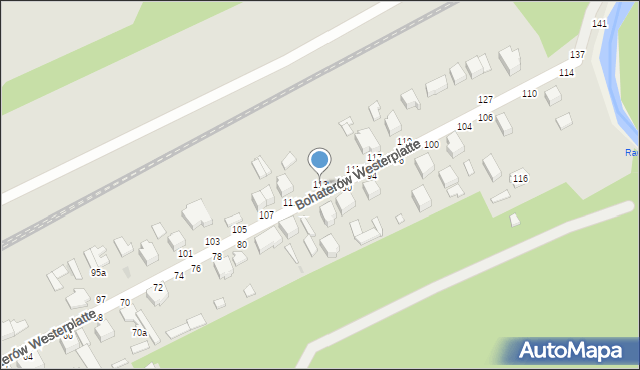 Skierniewice, Bohaterów Westerplatte, 113, mapa Skierniewic