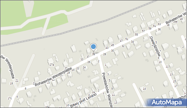 Skierniewice, Bohaterów Westerplatte, 39, mapa Skierniewic