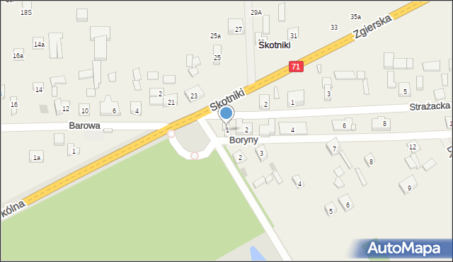 Skotniki, Boryny, 1, mapa Skotniki