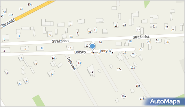 Skotniki, Boryny, 15, mapa Skotniki