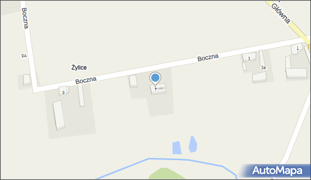 Sławno, Boczna, 7, mapa Sławno