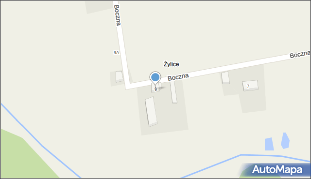 Sławno, Boczna, 9, mapa Sławno