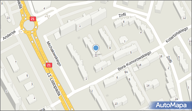Słupsk, Bora-Komorowskiego Tadeusza, gen., 11, mapa Słupska
