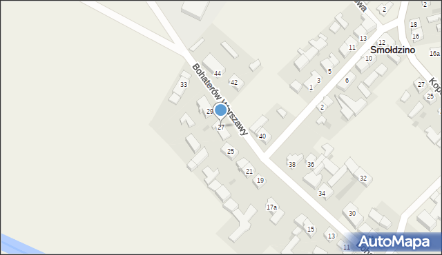 Smołdzino, Bohaterów Warszawy, 27, mapa Smołdzino