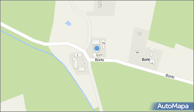 Smolne, Borki, 5, mapa Smolne