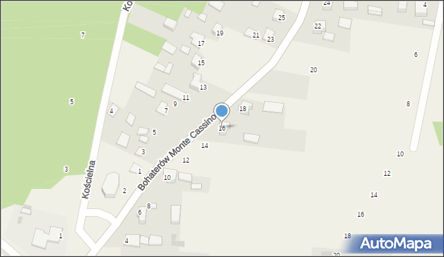 Sochonie, Bohaterów Monte Cassino, 16, mapa Sochonie