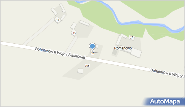 Sokolniki, Bohaterów II Wojny Światowej, 16, mapa Sokolniki