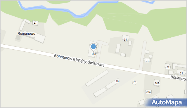 Sokolniki, Bohaterów II Wojny Światowej, 18a, mapa Sokolniki
