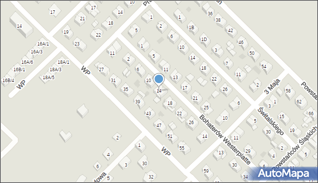 Sokołów Podlaski, Bohaterów Westerplatte, 14, mapa Sokołów Podlaski