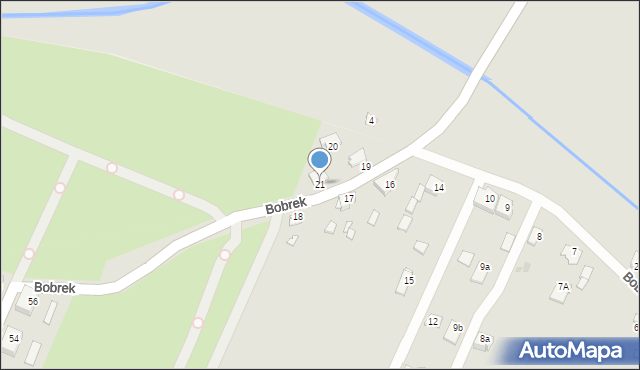 Sosnowiec, Bobrek, 21, mapa Sosnowca