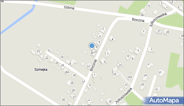 Sosnowiec, Boczna, 10, mapa Sosnowca