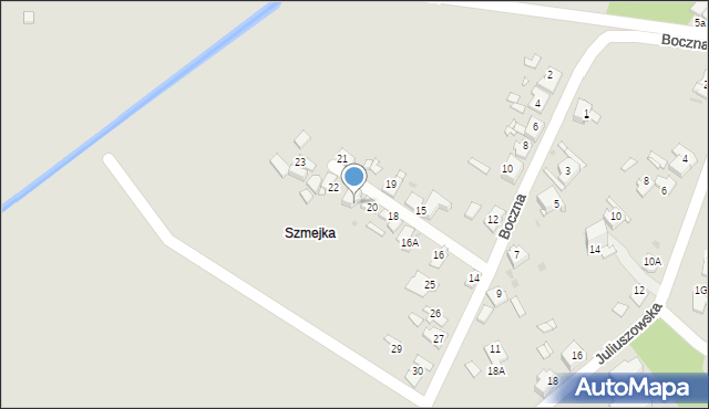 Sosnowiec, Boczna, 20A, mapa Sosnowca