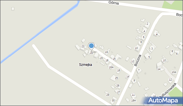 Sosnowiec, Boczna, 22, mapa Sosnowca