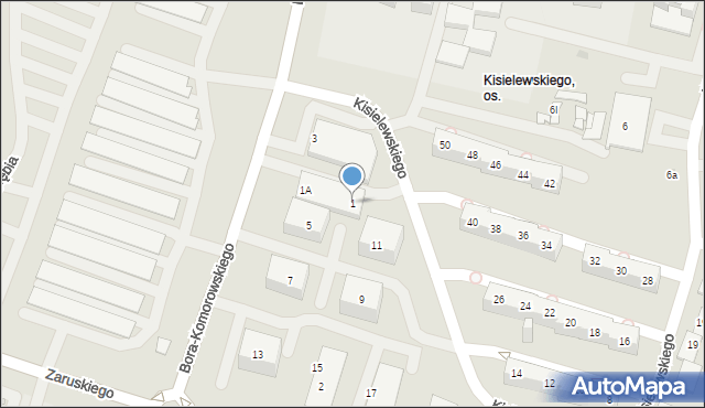 Sosnowiec, Bora-Komorowskiego Tadeusza, gen., 1, mapa Sosnowca