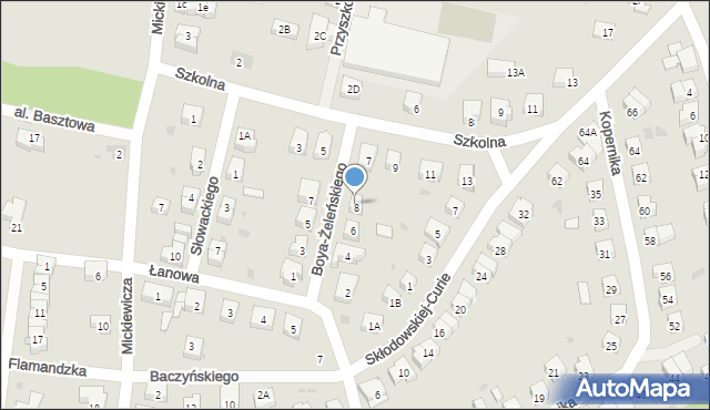 Środa Śląska, Boya-Żeleńskiego Tadeusza, 8, mapa Środa Śląska