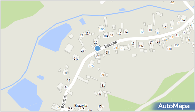 Starachowice, Boczna, 27, mapa Starachowic