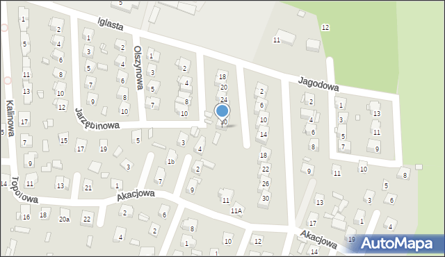 Starachowice, Borówkowa, 32, mapa Starachowic