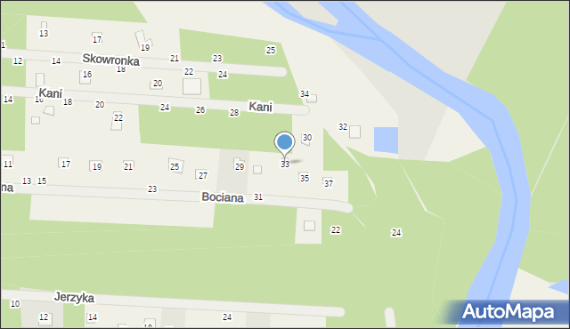 Starowola, Bociana, 33, mapa Starowola