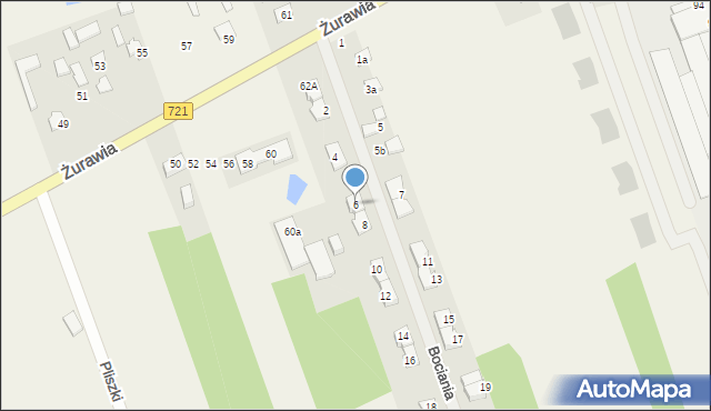 Stefanówka, Bociania, 6, mapa Stefanówka