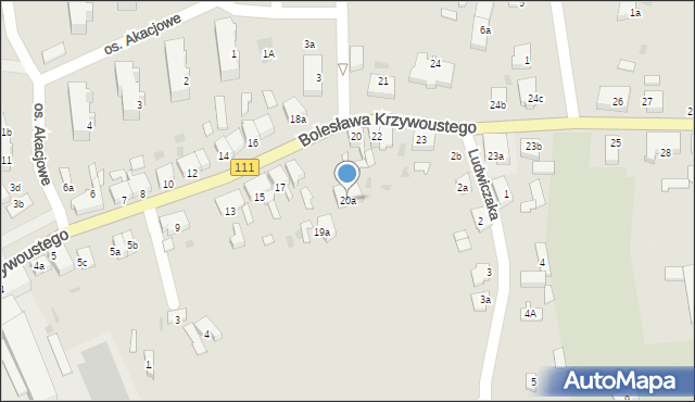 Stepnica, Bolesława Krzywoustego, 20a, mapa Stepnica