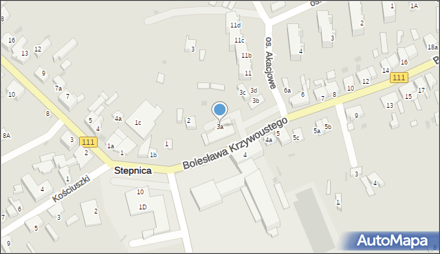Stepnica, Bolesława Krzywoustego, 3a, mapa Stepnica