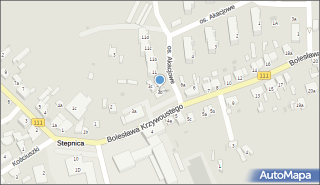 Stepnica, Bolesława Krzywoustego, 3b, mapa Stepnica