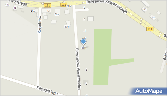 Stepnica, Bolesława Krzywoustego, 50H, mapa Stepnica