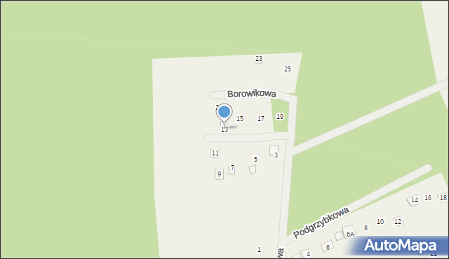 Stęszewko, Borowikowa, 13, mapa Stęszewko