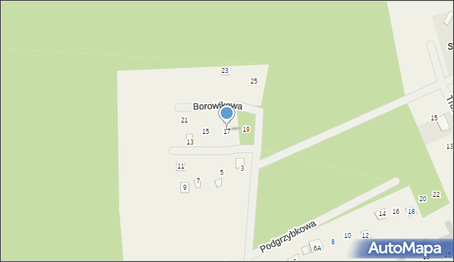 Stęszewko, Borowikowa, 17, mapa Stęszewko