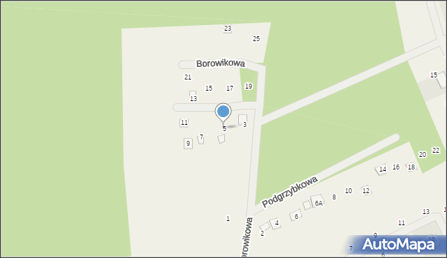 Stęszewko, Borowikowa, 5, mapa Stęszewko