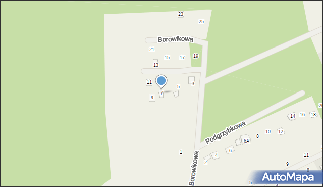 Stęszewko, Borowikowa, 7, mapa Stęszewko