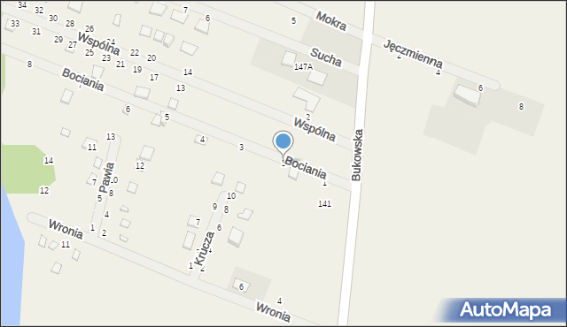 Strykowo, Bociania, 2, mapa Strykowo