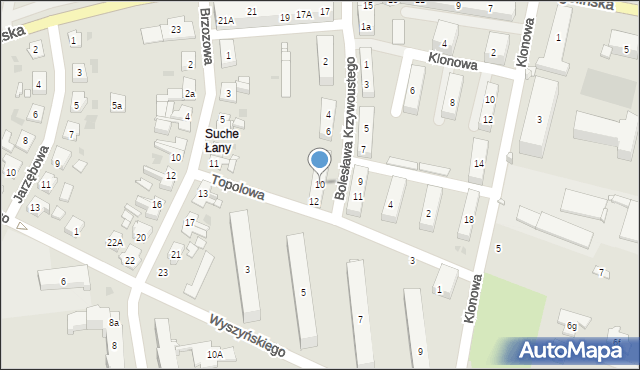 Strzelce Opolskie, Bolesława Krzywoustego, 10, mapa Strzelce Opolskie