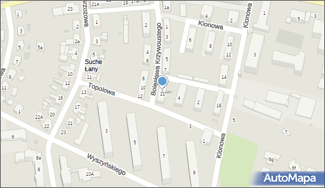 Strzelce Opolskie, Bolesława Krzywoustego, 11, mapa Strzelce Opolskie