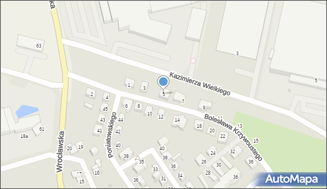 Strzelin, Bolesława Krzywoustego, 5, mapa Strzelin