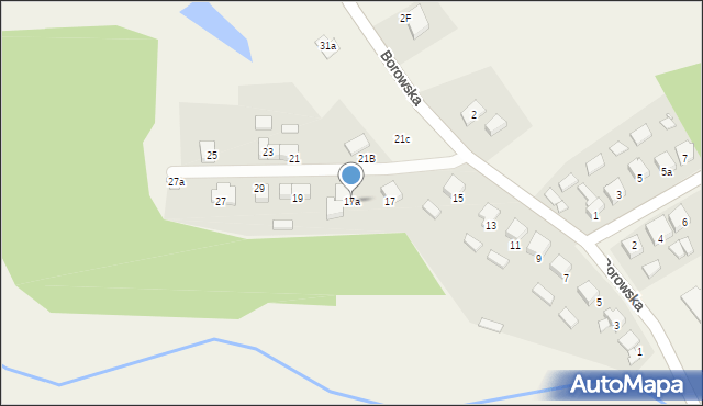 Sulęcinek, Borowska, 17a, mapa Sulęcinek