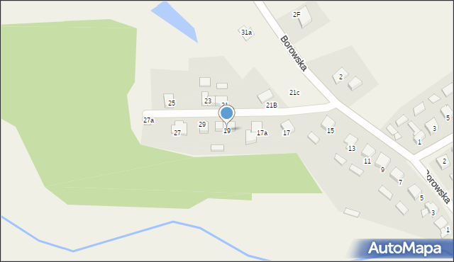 Sulęcinek, Borowska, 19, mapa Sulęcinek