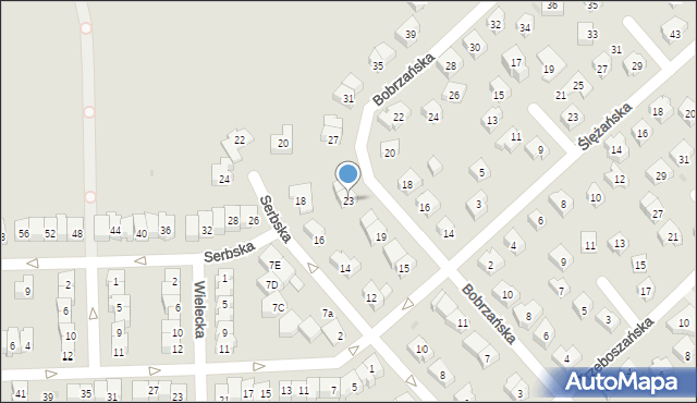 Świdnica, Bobrzańska, 23, mapa Świdnicy