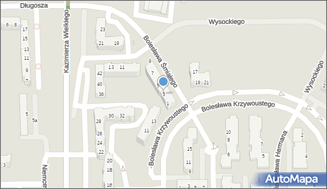 Świdnica, Bolesława Śmiałego, 3, mapa Świdnicy