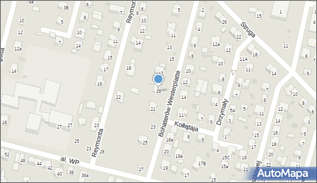 Świdnik, Bohaterów Westerplatte, 19, mapa Świdnika