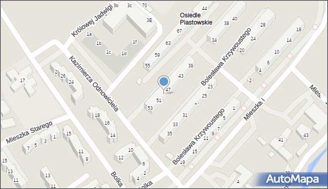 Świebodzice, Bolesława Krzywoustego, 49, mapa Świebodzice