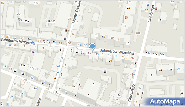 Świnoujście, Bohaterów Września, 12, mapa Świnoujście