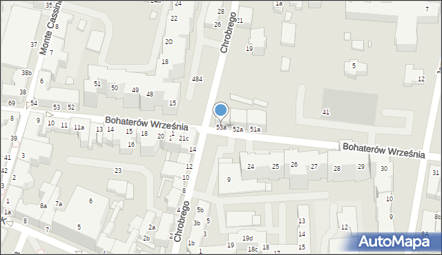 Świnoujście, Bohaterów Września, 53a, mapa Świnoujście